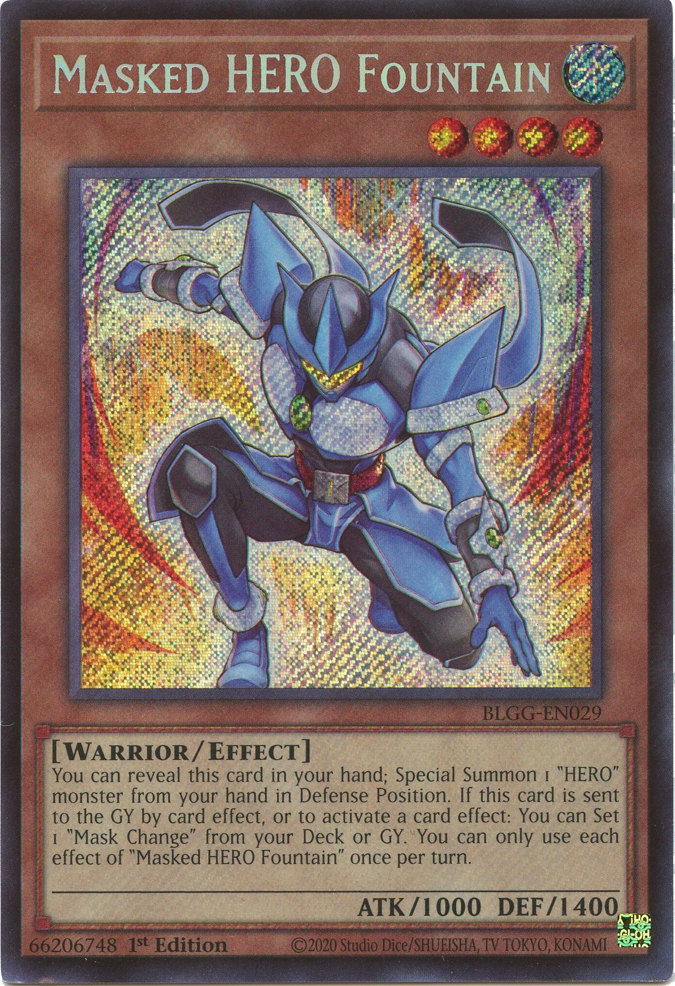Masked HERO Fountain [BLGG-EN029] Secret Rare | Total Play