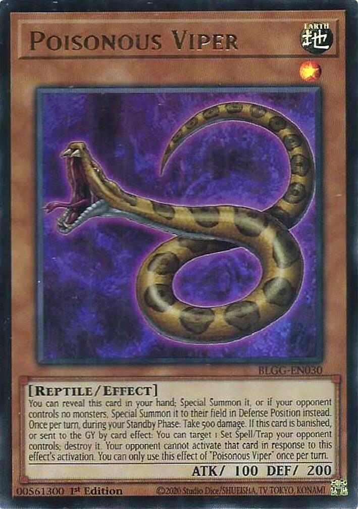 Poisonous Viper [BLGG-EN030] Ultra Rare | Total Play