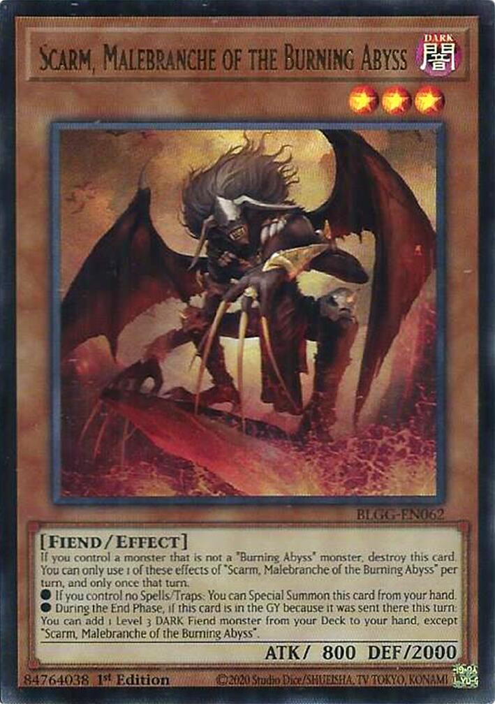 Scarm, Malebranche of the Burning Abyss [BLGG-EN062] Ultra Rare | Total Play