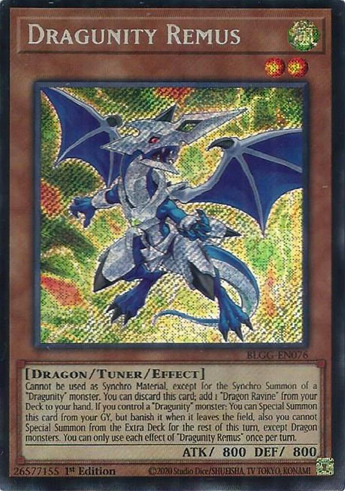 Dragunity Remus [BLGG-EN076] Secret Rare | Total Play