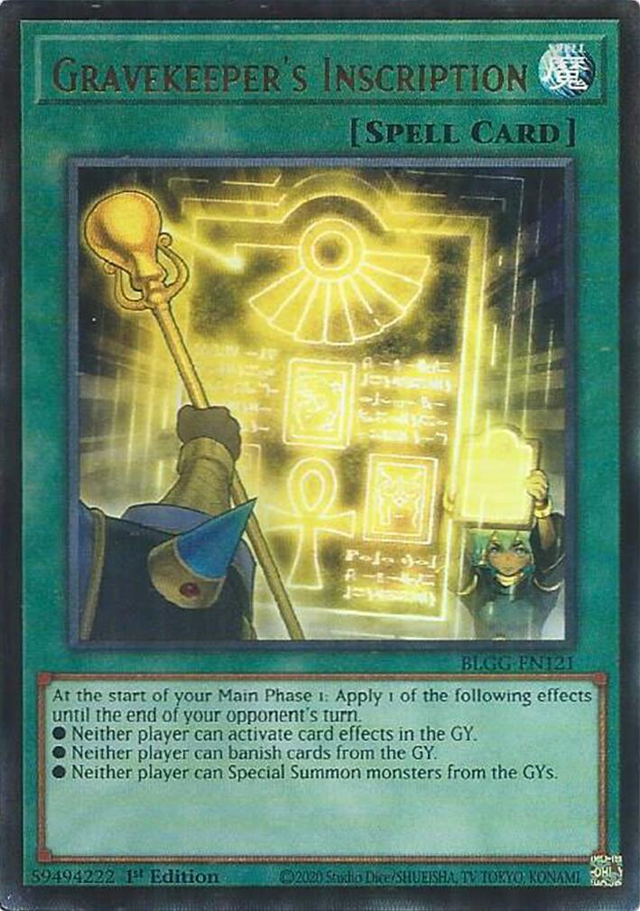Gravekeeper's Inscription [BLGG-EN121] Ultra Rare | Total Play