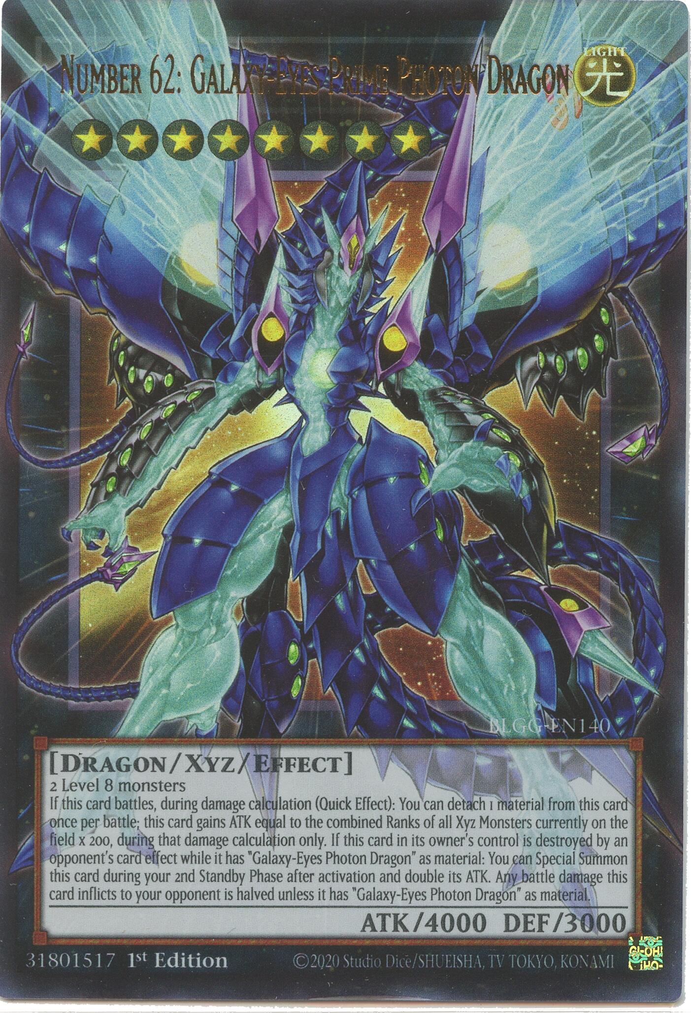 Number 62: Galaxy-Eyes Prime Photon Dragon [BLGG-EN140] Ultra Rare | Total Play