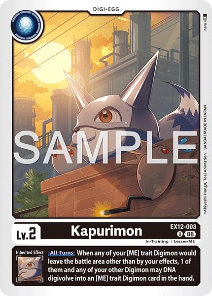 Kapurimon [EX12-003] [Digital World Shambala] | Total Play