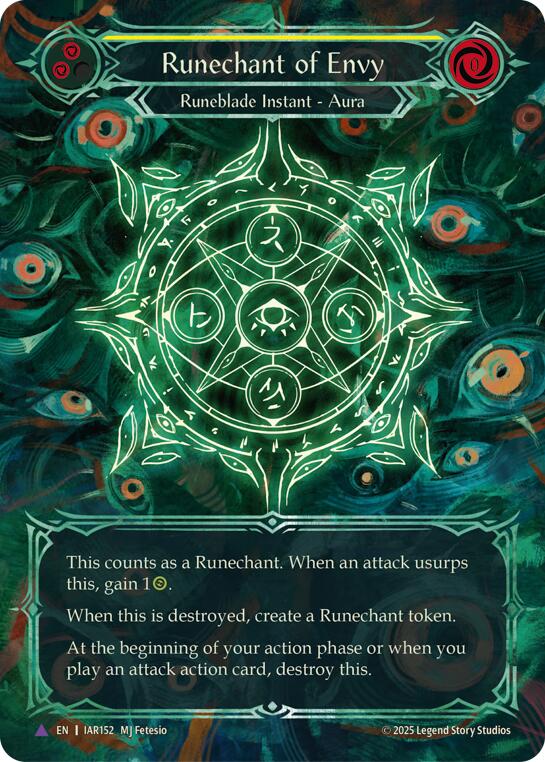 Runechant of Envy (Yellow) (Marvel) [IAR152-MV] (Omens of the Third Age)  Cold Foil | Total Play