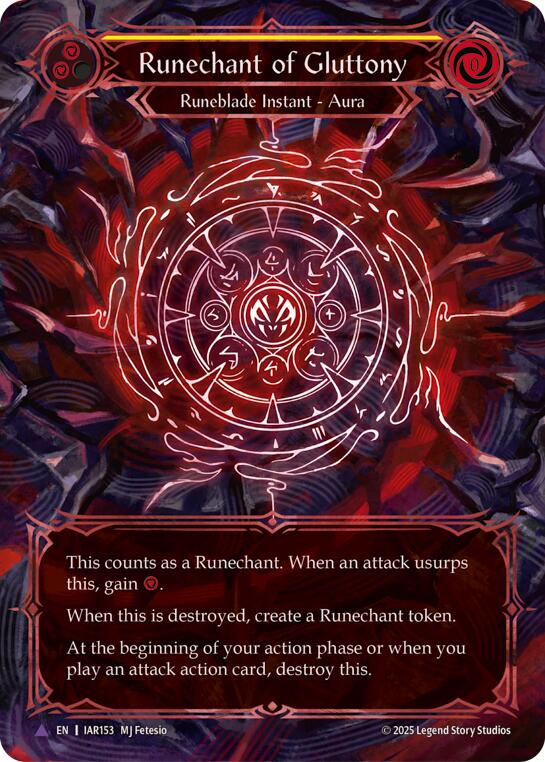 Runechant of Gluttony (Yellow) (Marvel) [IAR153-MV] (Omens of the Third Age)  Cold Foil | Total Play