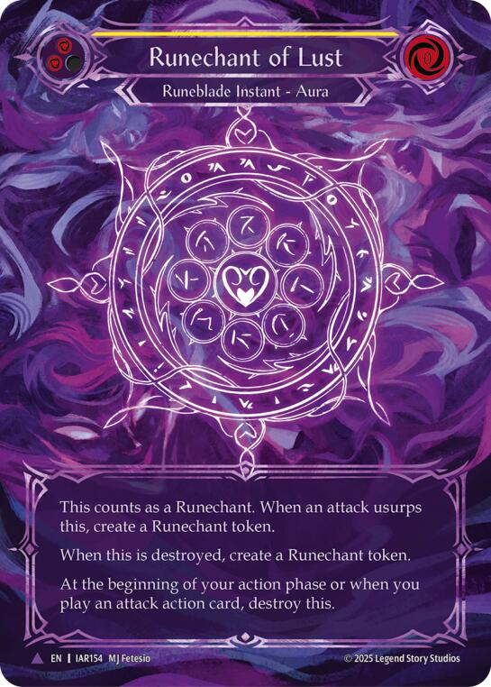 Runechant of Lust (Yellow) (Marvel) [IAR154-MV] (Omens of the Third Age)  Cold Foil | Total Play