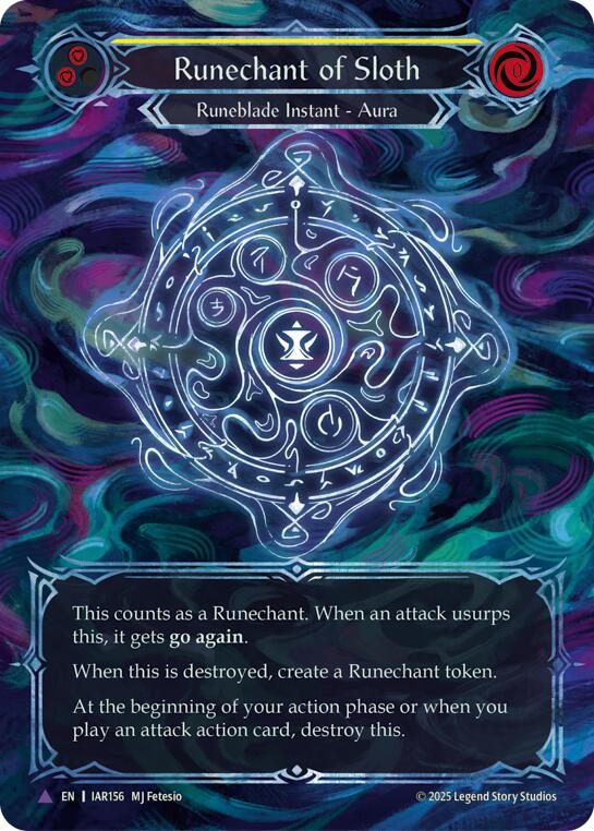 Runechant of Sloth (Yellow) (Marvel) [IAR156-MV] (Omens of the Third Age)  Cold Foil | Total Play