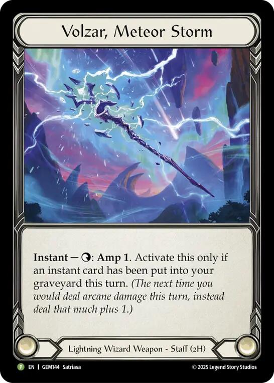 Volzar, Meteor Storm [GEM144-CF] (Gem Pack 5)  Cold Foil | Total Play