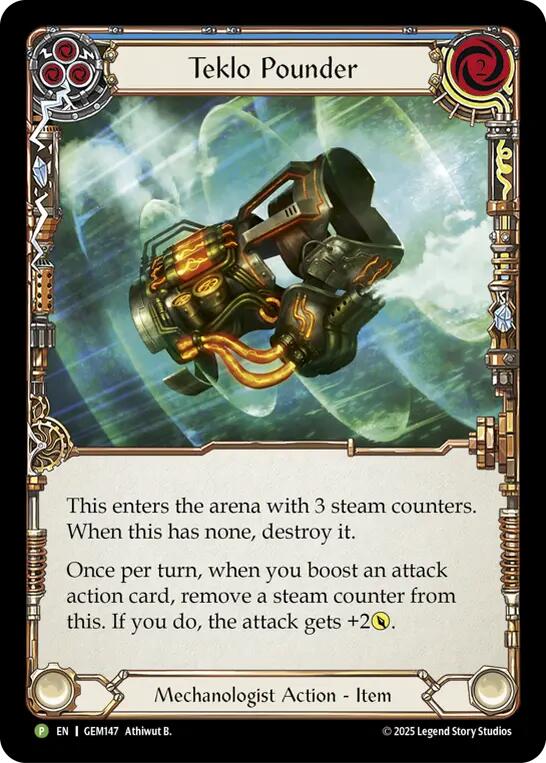 Teklo Pounder (Blue) [GEM147-CF] (Gem Pack 5)  Cold Foil | Total Play