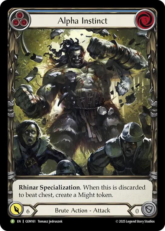Alpha Instinct (Blue) [GEM161-RF] (GEM Pack 5)  Rainbow Foil | Total Play
