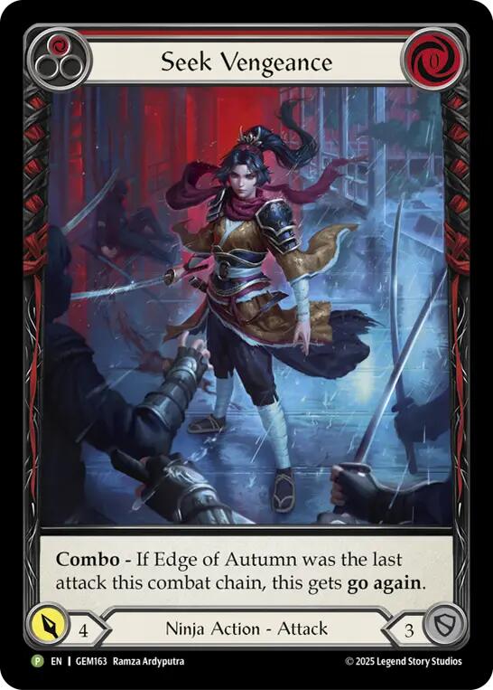 Seek Vengeance (Red) [GEM163] (Gem Pack 5) | Total Play