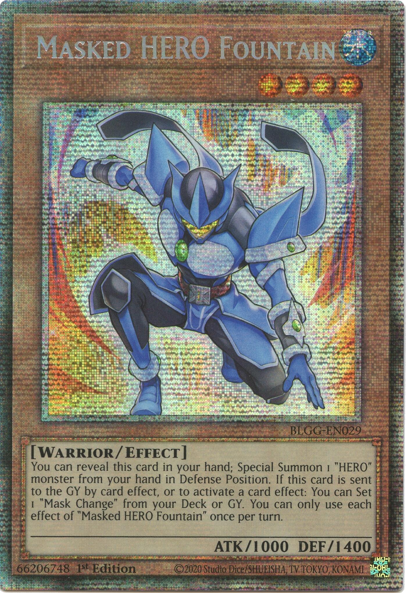Masked HERO Fountain (Starlight Rare) [BLGG-EN029] Starlight Rare | Total Play