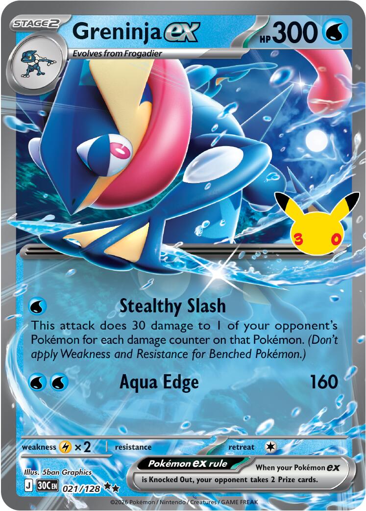 Greninja ex (021/128) [Mega Evolution: 30th Celebration] | Total Play
