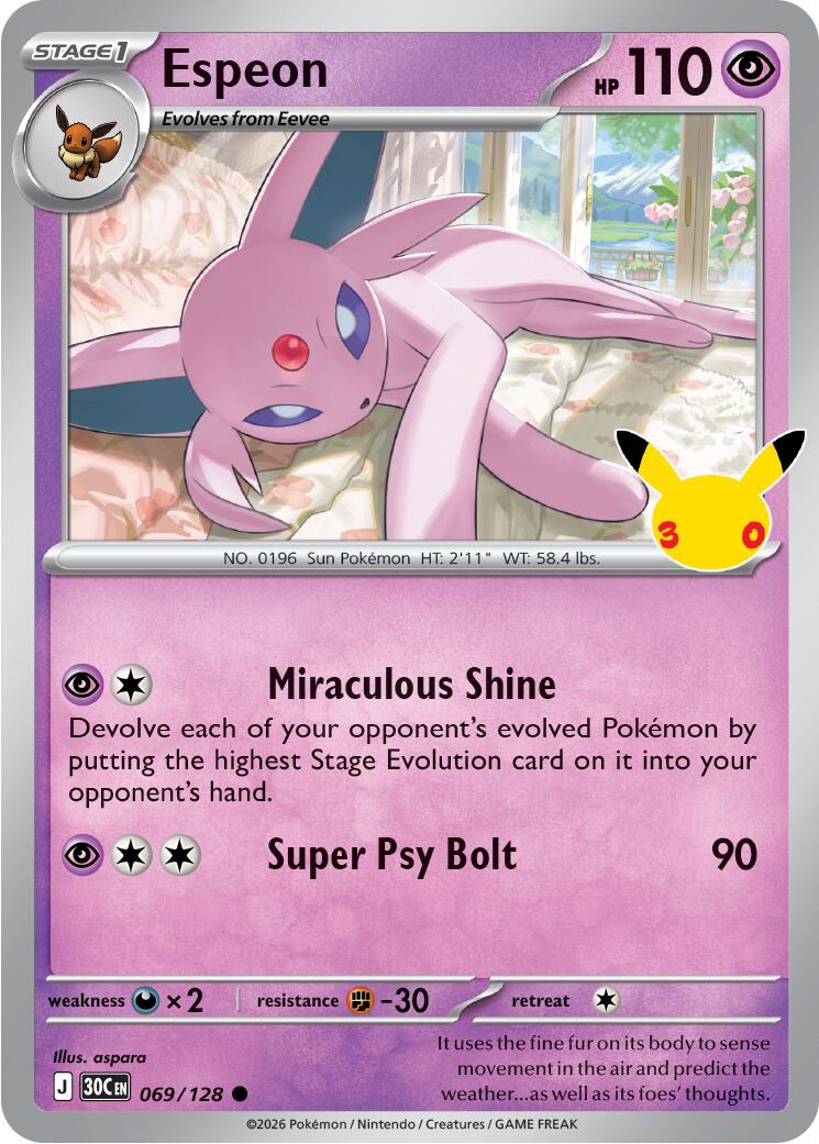 Espeon (069/128) [Mega Evolution: 30th Celebration] | Total Play