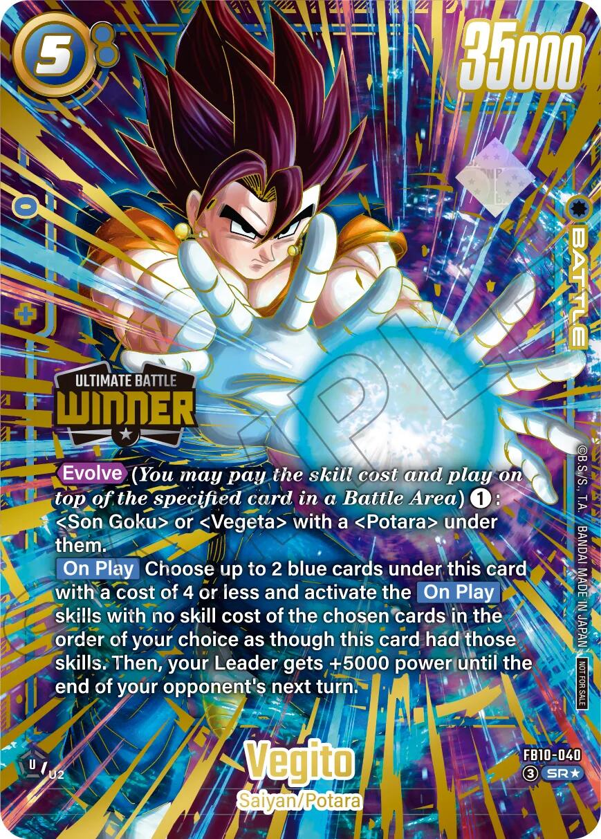 Vegito (FB10-040) (Ultimate Battle 2026 Vol. 3 Winner) [Fusion World Tournament Cards] | Total Play