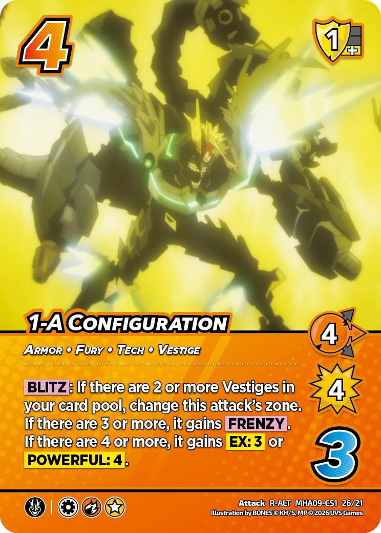 1-A Configuration (Alternative Art) [Challenger Series: My Hero Academia - Final Battle] | Total Play