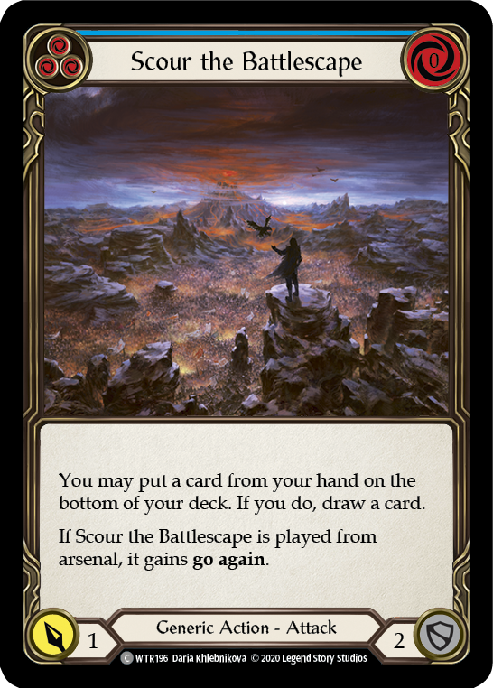 Scour the Battlescape (Blue) [U-WTR196] (Welcome to Rathe Unlimited)  Unlimited Rainbow Foil | Total Play