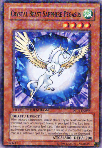 Crystal Beast Sapphire Pegasus [DT01-EN058] Common | Total Play