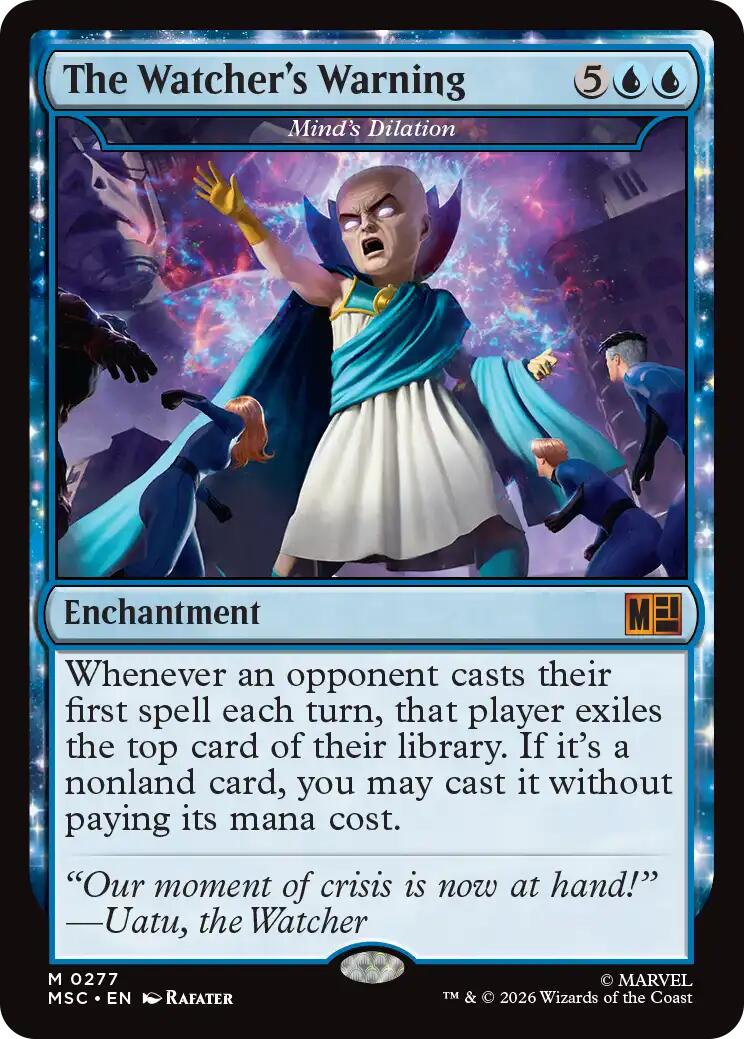 The Watcher's Warning - Mind's Dilation (Surge Foil) [Marvel Super Heroes Commander] | Total Play