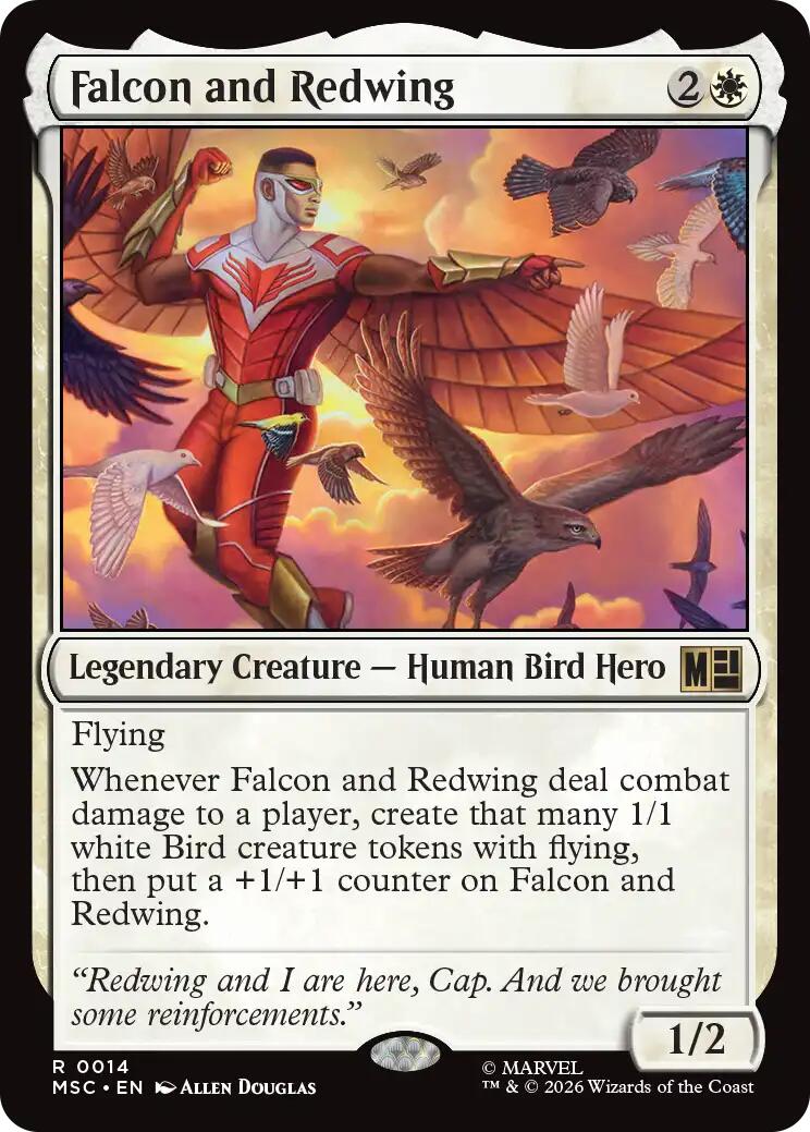 Falcon and Redwing (Surge Foil) [Marvel Super Heroes Commander] | Total Play