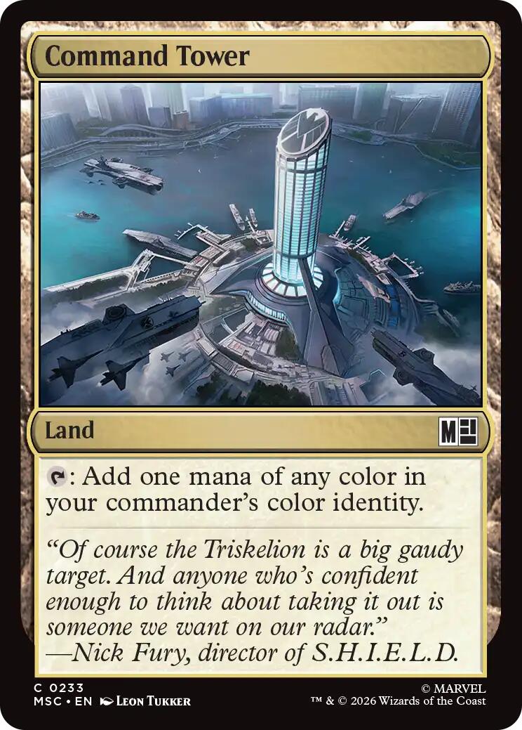 Command Tower (0233) (Surge Foil) [Marvel Super Heroes Commander] | Total Play