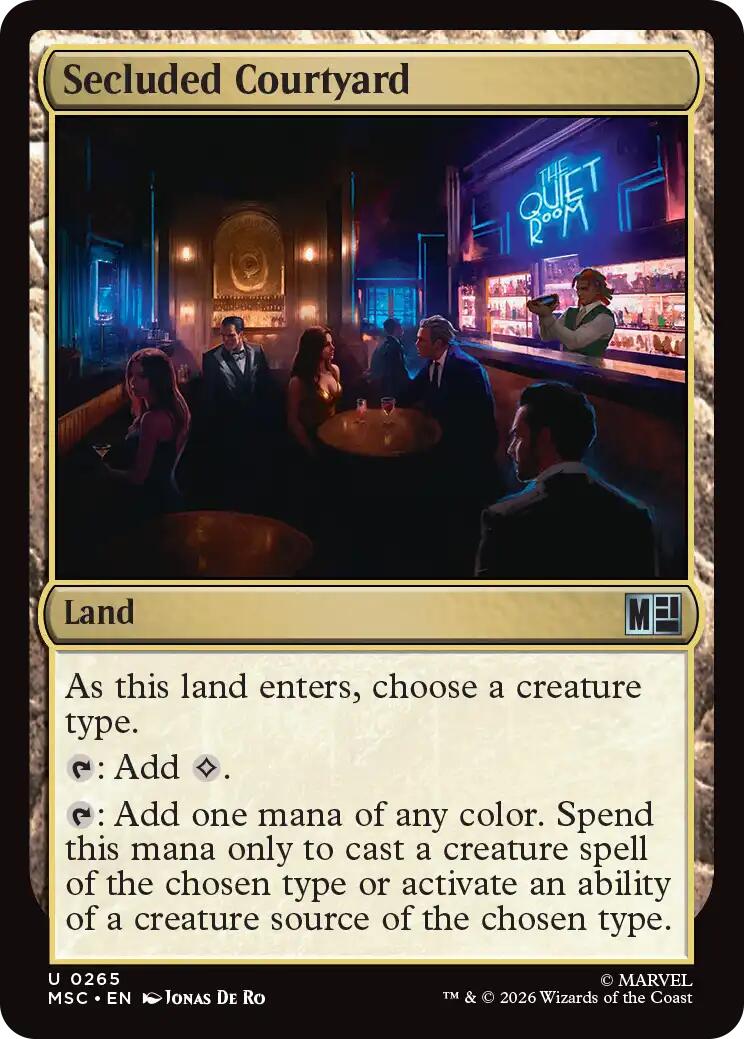 Secluded Courtyard (Surge Foil) [Marvel Super Heroes Commander] | Total Play