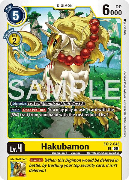 Hakubamon [EX12-043] [Digital World Shambala] | Total Play