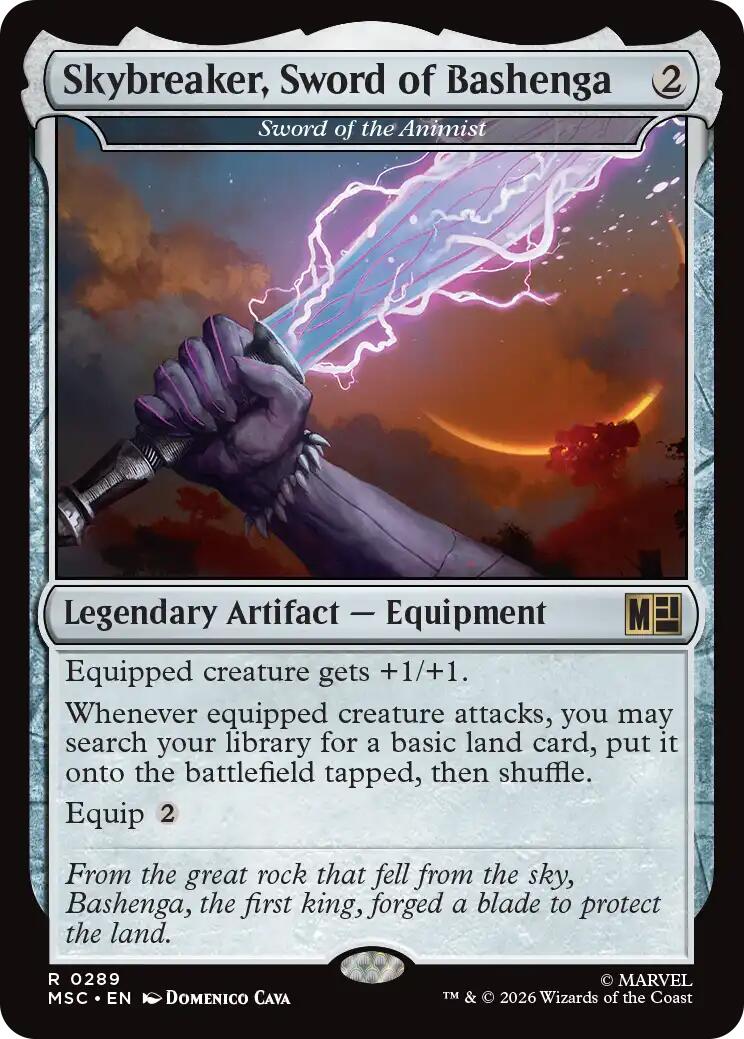 Skybreaker, Sword of Bashenga - Sword of the Animist (Surge Foil) [Marvel Super Heroes Commander] | Total Play