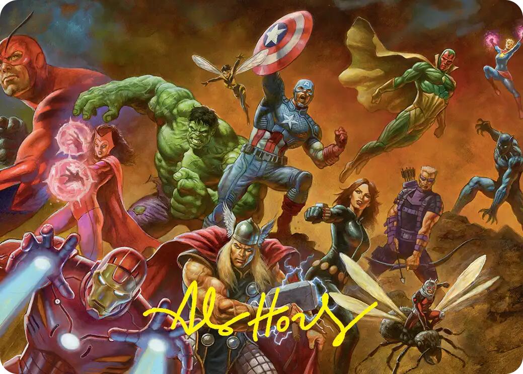 Avengers Assemble! Art Card (Gold-Stamped Signature) [Marvel Super Heroes Art Series] | Total Play