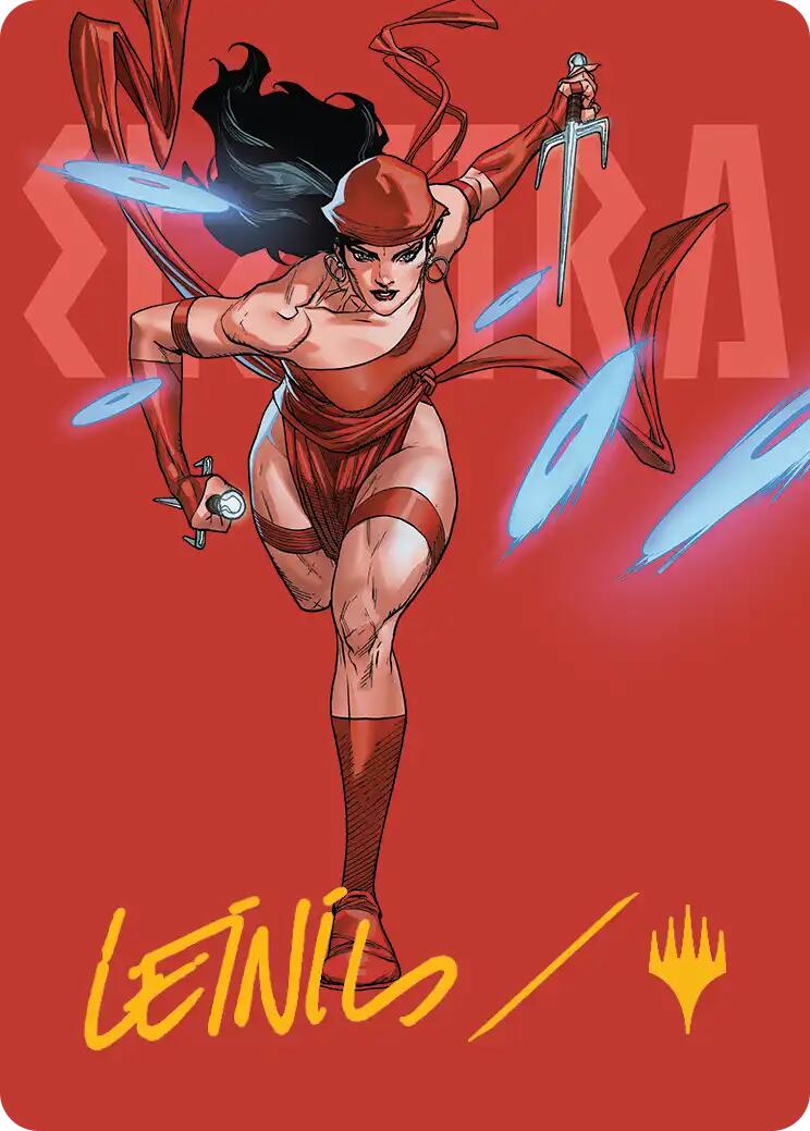 Elektra, Daughter of the Hand Art Card (Gold-Stamped Signature) [Marvel Super Heroes Art Series] | Total Play