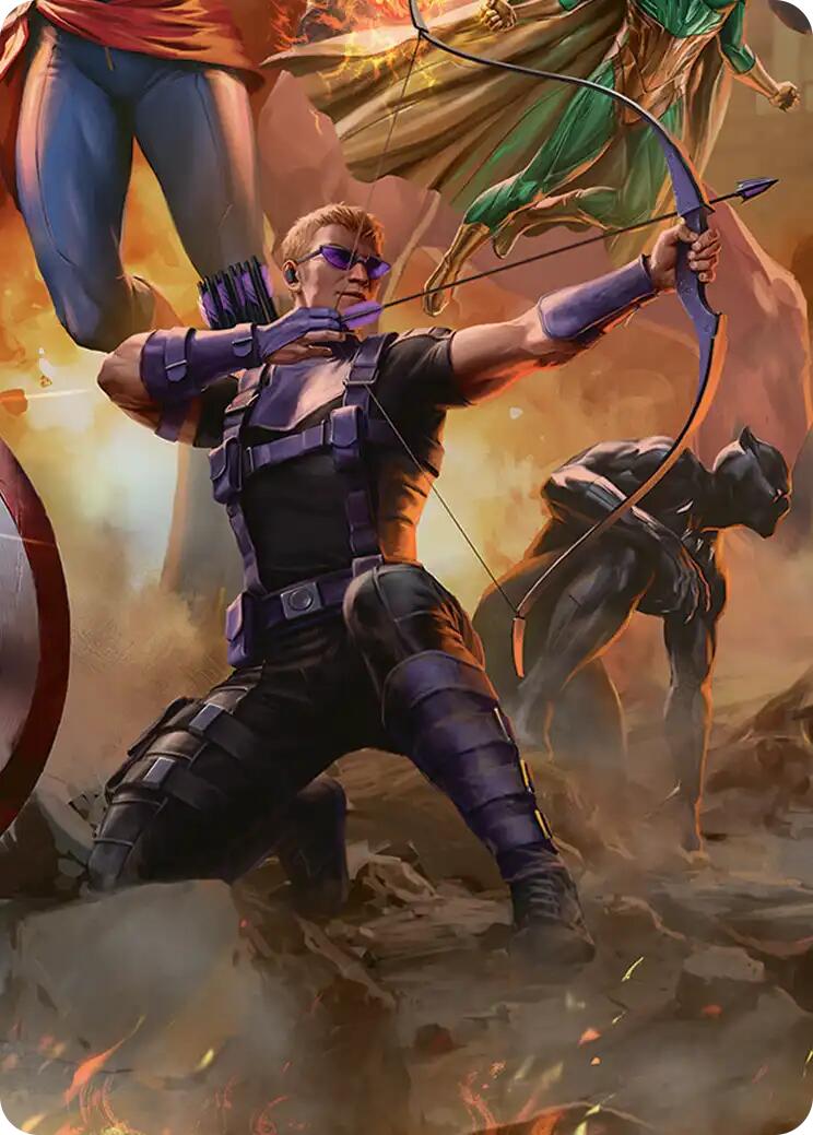 Hawkeye, Trick Shot Art Card [Marvel Super Heroes Art Series] | Total Play