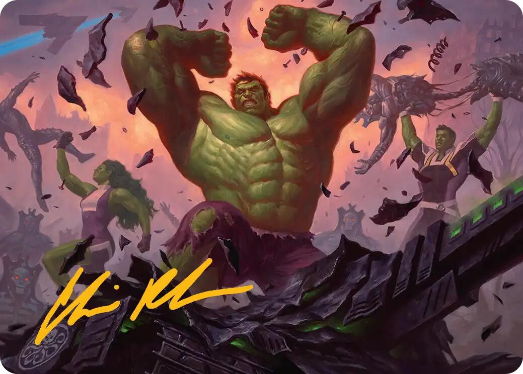 HULK SMASH! Art Card (Gold-Stamped Signature) [Marvel Super Heroes Art Series] | Total Play