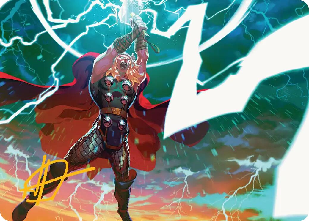 Lightning Strike Art Card (Gold-Stamped Signature) [Marvel Super Heroes Art Series] | Total Play