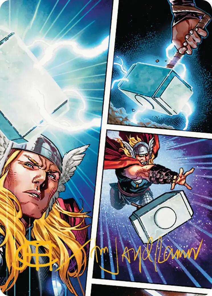 Mjolnir, Hammer of Thor Art Card (Gold-Stamped Signature) [Marvel Super Heroes Art Series] | Total Play