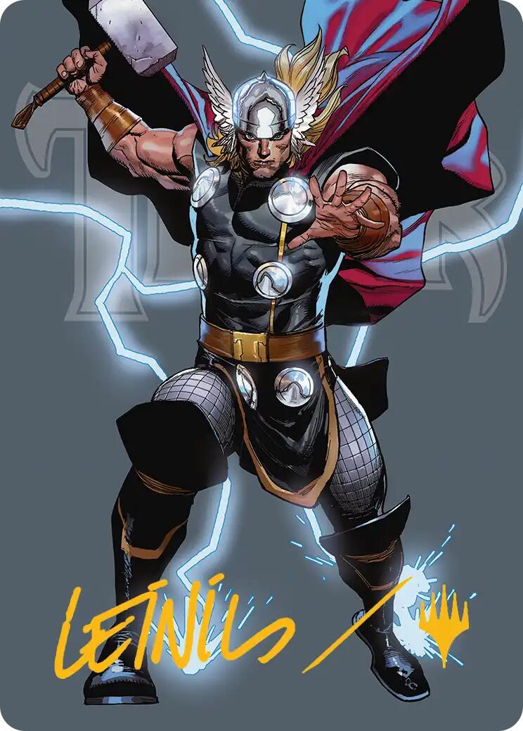 Thor, God of Thunder Art Card (Gold-Stamped Signature) [Marvel Super Heroes Art Series] | Total Play