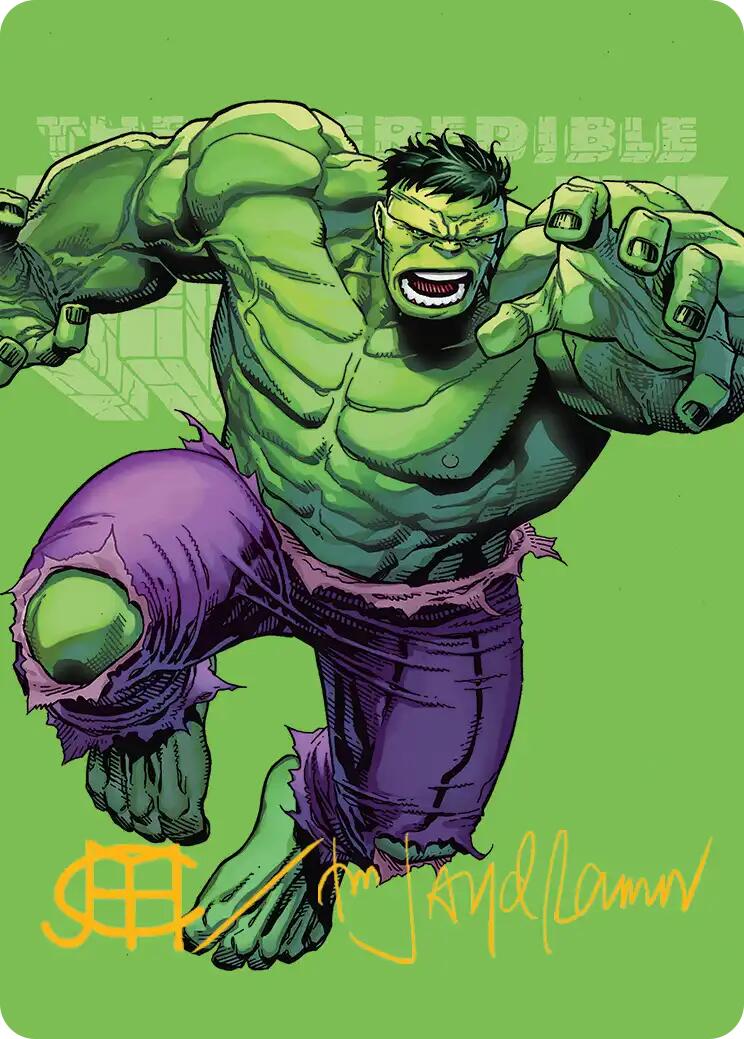 The Incredible Hulk Art Card (Gold-Stamped Signature) [Marvel Super Heroes Art Series] | Total Play