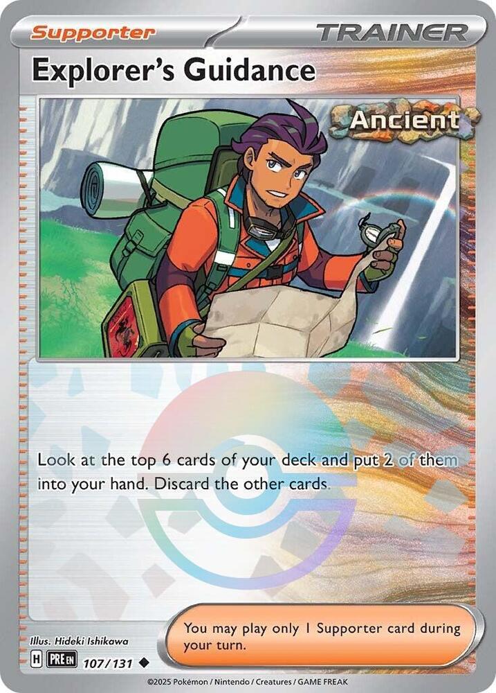 Explorer's Guidance (107/131) (Poke Ball Pattern) [Scarlet & Violet: Prismatic Evolutions] | Total Play