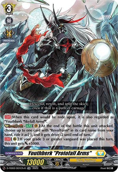 Youthberk "Protofall Arms" (D-TD03/001EN-R) [Raika Koshiba -Skyfall Executors-] | Total Play