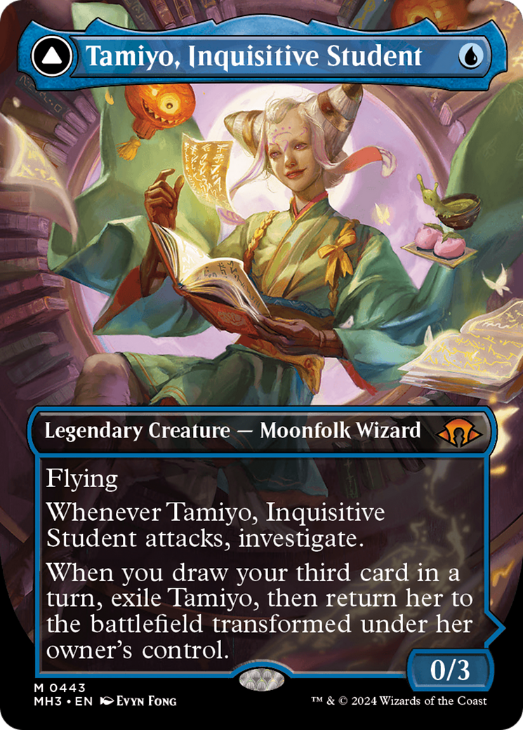 Tamiyo, Inquisitive Student // Tamiyo, Seasoned Scholar (Borderless) [Modern Horizons 3] | Total Play