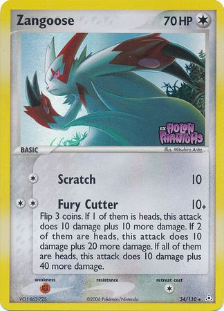 Zangoose (34/110) (Stamped) [EX: Holon Phantoms] | Total Play
