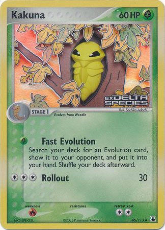 Kakuna (46/113) (Stamped) [EX: Delta Species] | Total Play