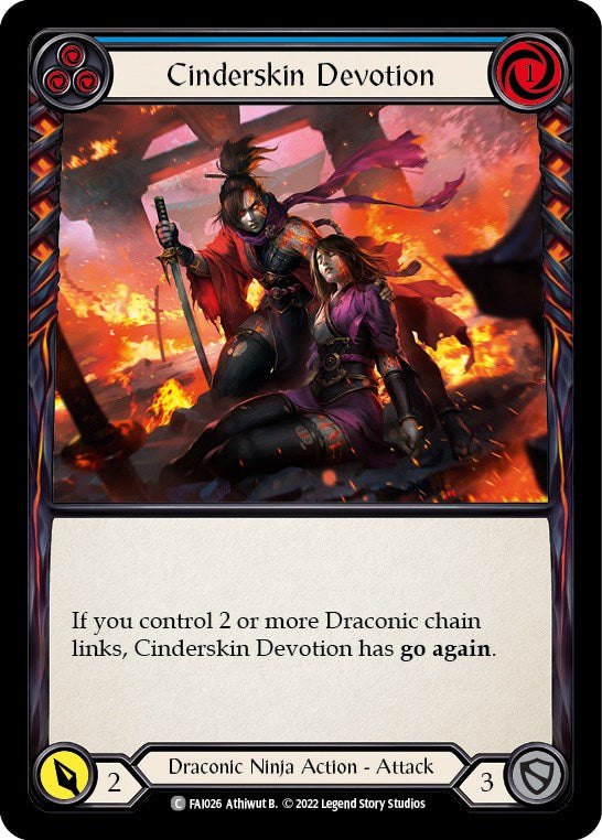 Cinderskin Devotion (Blue) [FAI026] (Uprising Fai Blitz Deck) | Total Play