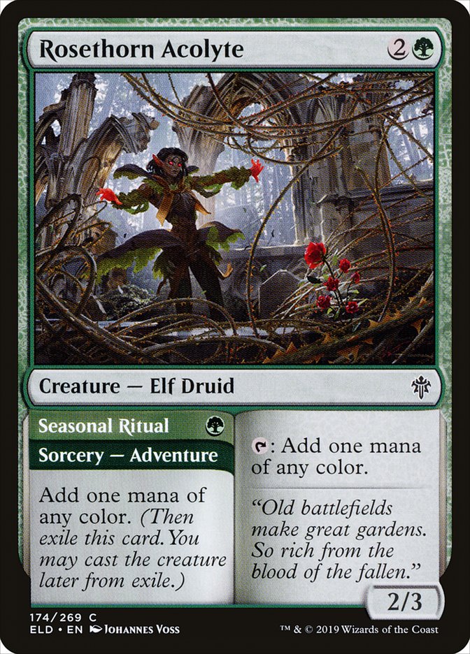 Rosethorn Acolyte // Seasonal Ritual [Throne of Eldraine] | Total Play