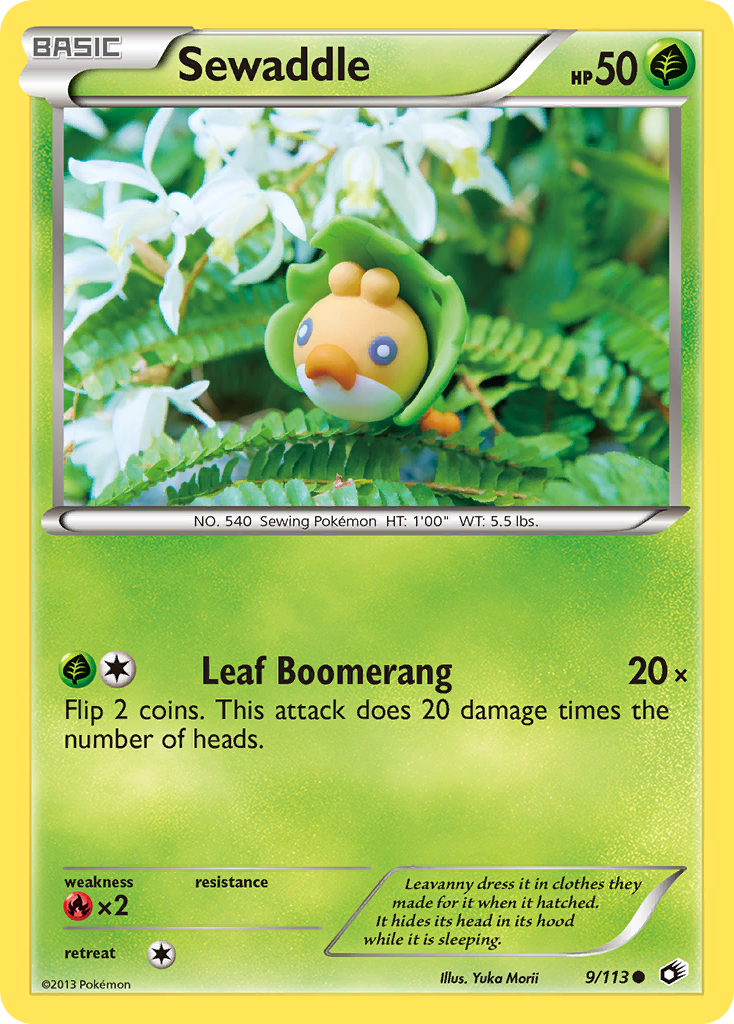 Sewaddle (9/113) [Black & White: Legendary Treasures] | Total Play