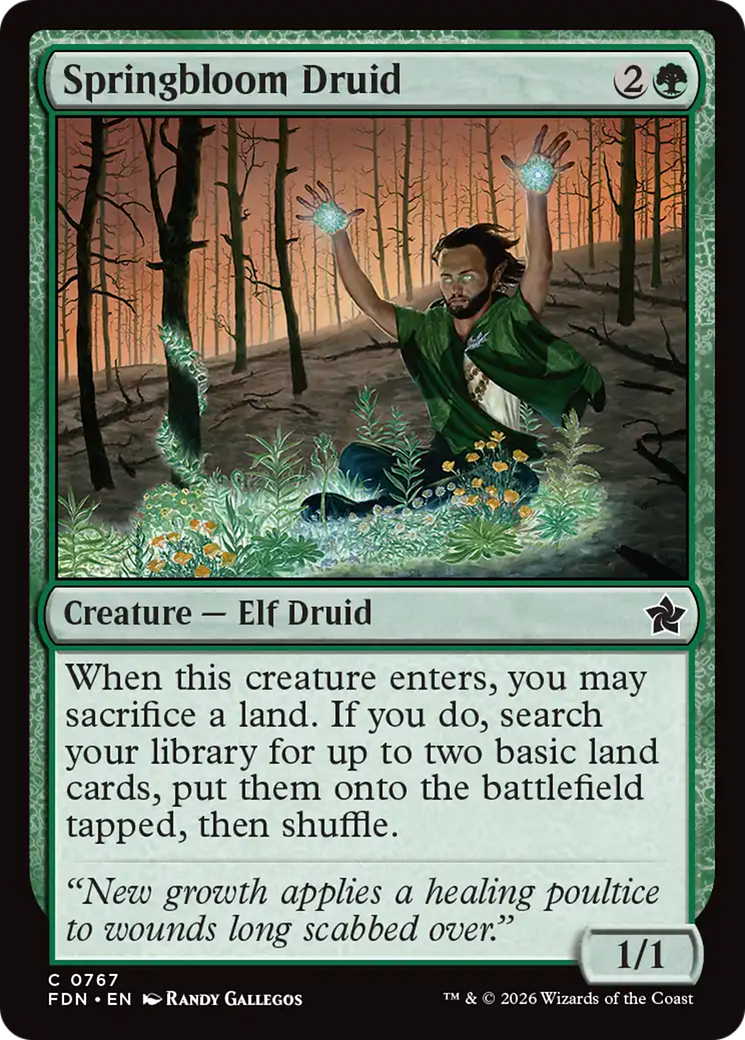 Springbloom Druid (0767) [Foundations] | Total Play