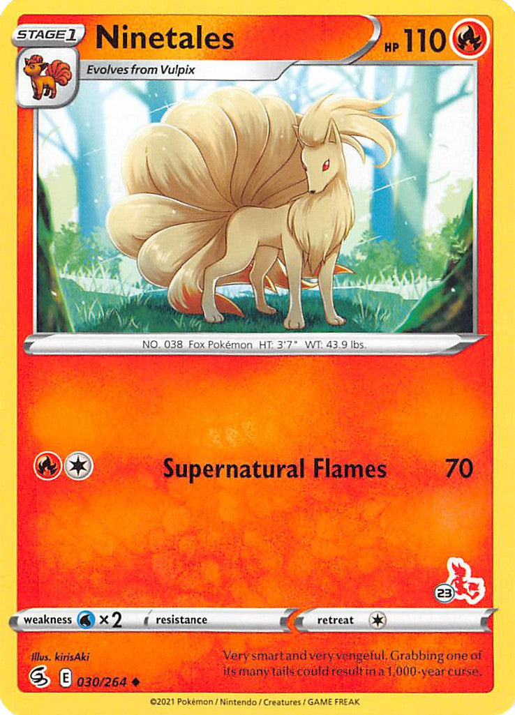 Ninetales (30/264) (Cinderace Stamp #23) [Battle Academy 2022] | Total Play