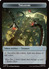 Spider // Treasure Double-Sided Token [Marvel's Spider-Man Tokens] | Total Play