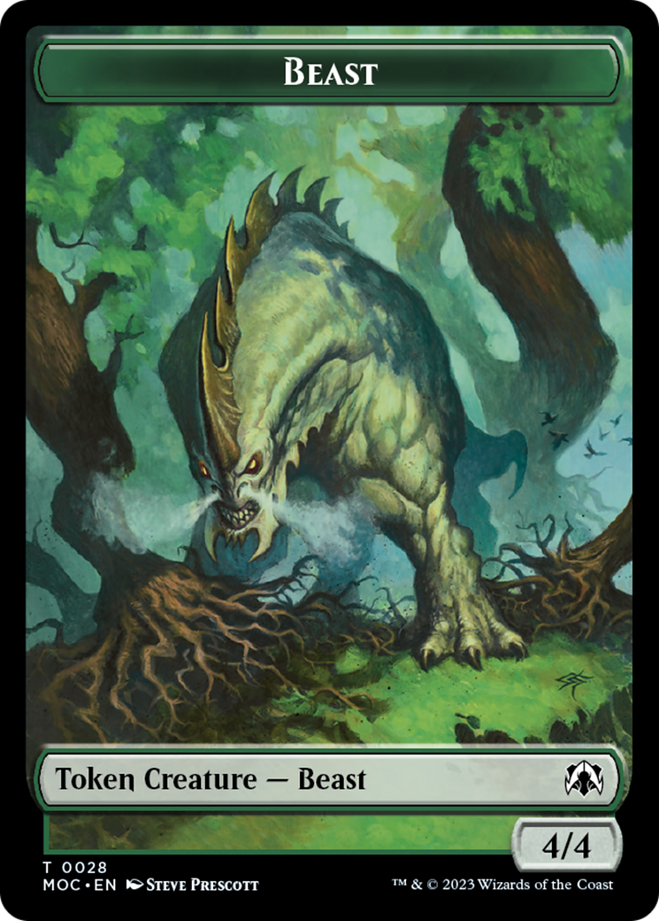 Thopter // Beast Double-Sided Token [March of the Machine Commander Tokens] | Total Play