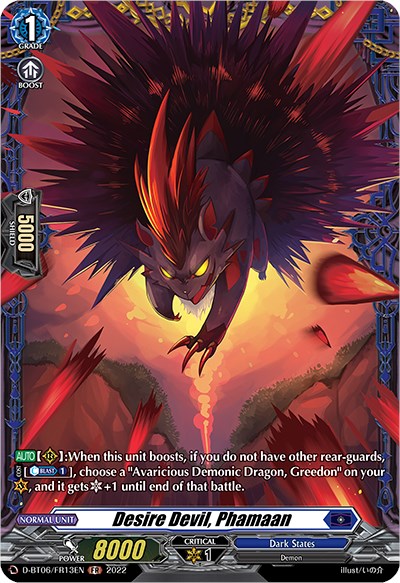 Desire Devil, Phamaan (D-BT06/FR13EN) [Blazing Dragon Reborn] | Total Play
