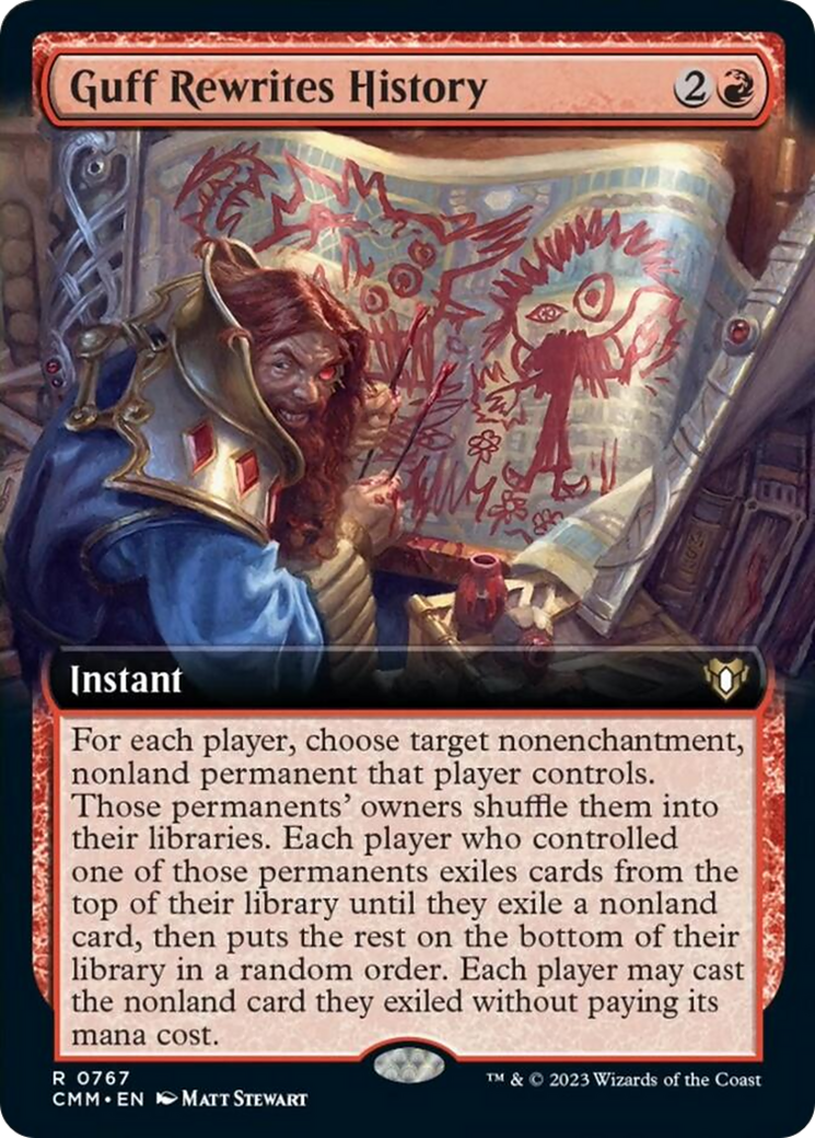 Guff Rewrites History (Extended Art) [Commander Masters] | Total Play